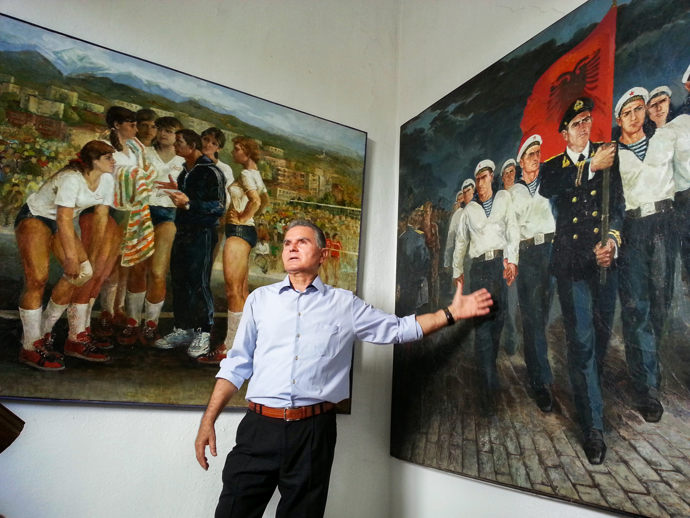 As a respected military officer during Europe’s last dictatorship, Albanian artist Robert Permeti pushed the limits of communist censorship — including modesty standards and historic details inconvenient to the regime. Photo: Edward Reeves/Drive Albania.