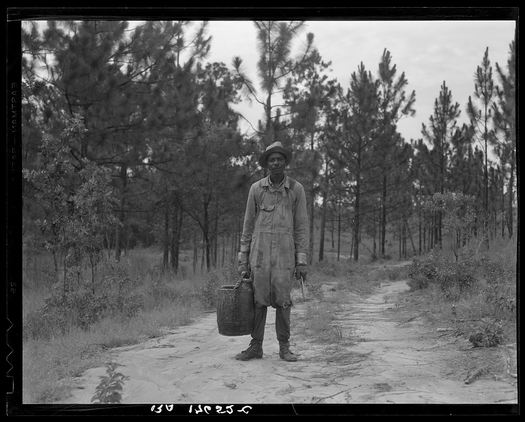 Dorothea Lange met and photographed this “turpentine dipper” near Waycross, Georgia, in the summer of 1937. Photo: Dorothea Lange/Library of Congress.
