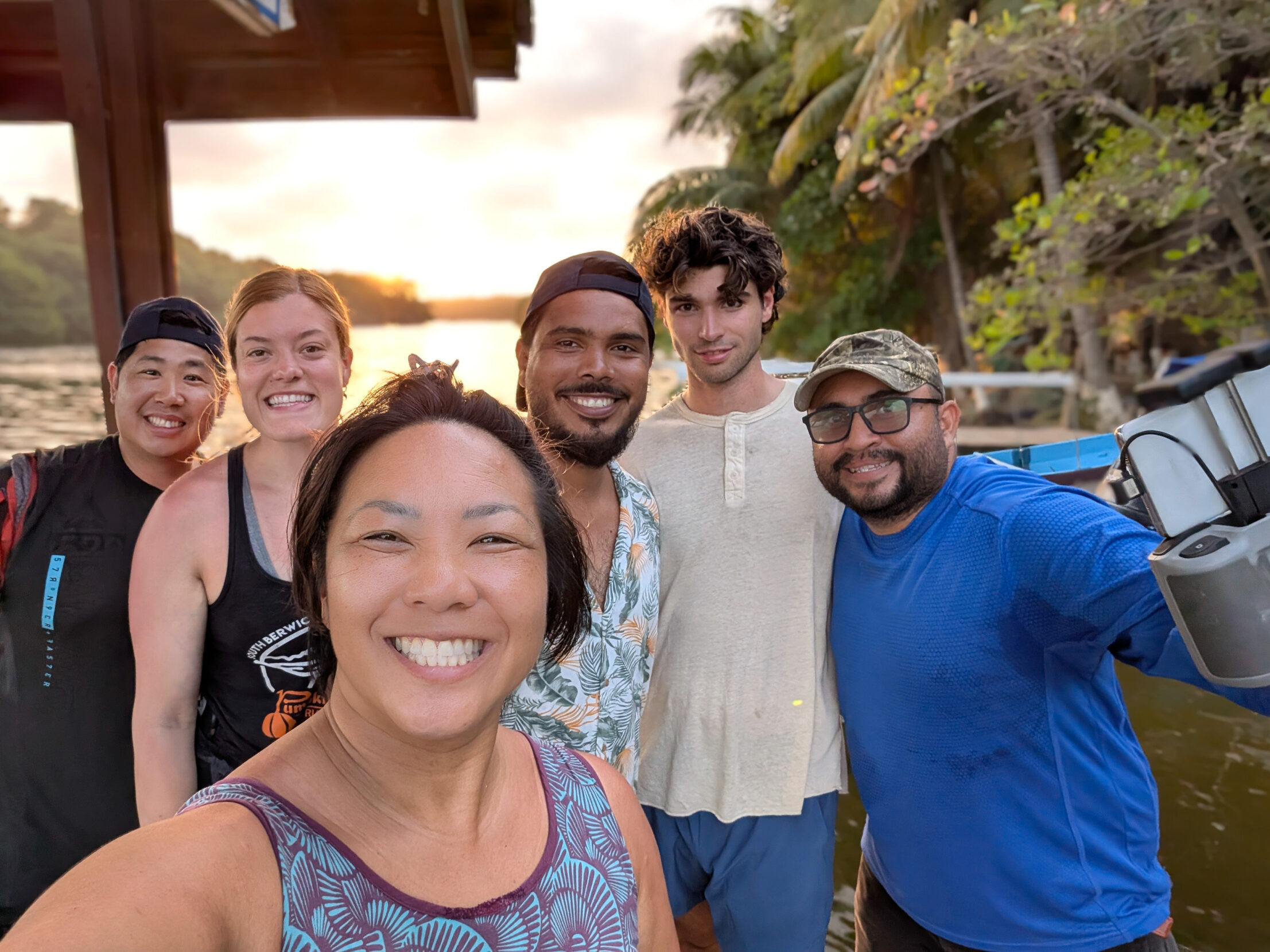 A group selfie of six people